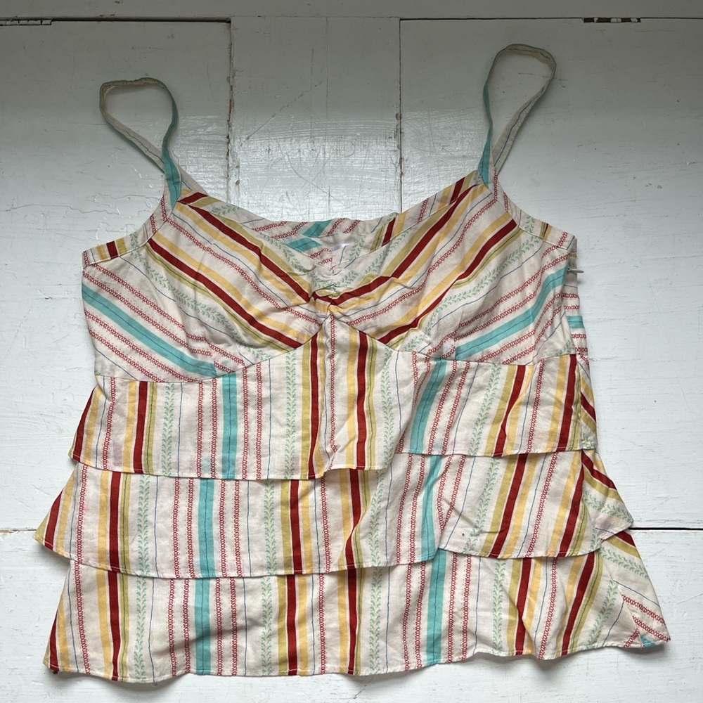 vintage tank top with ruffles
